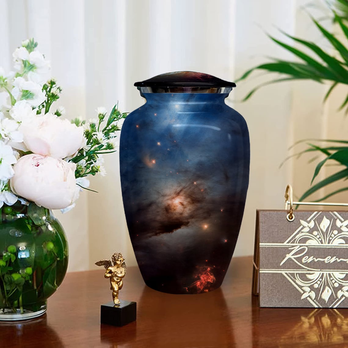 Mid Century - galaxy cremation urns for for Human Ashes Adult for Funeral, Burial