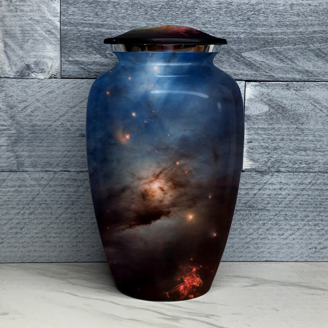 Mid Century - galaxy cremation urns for for Human Ashes Adult for Funeral, Burial