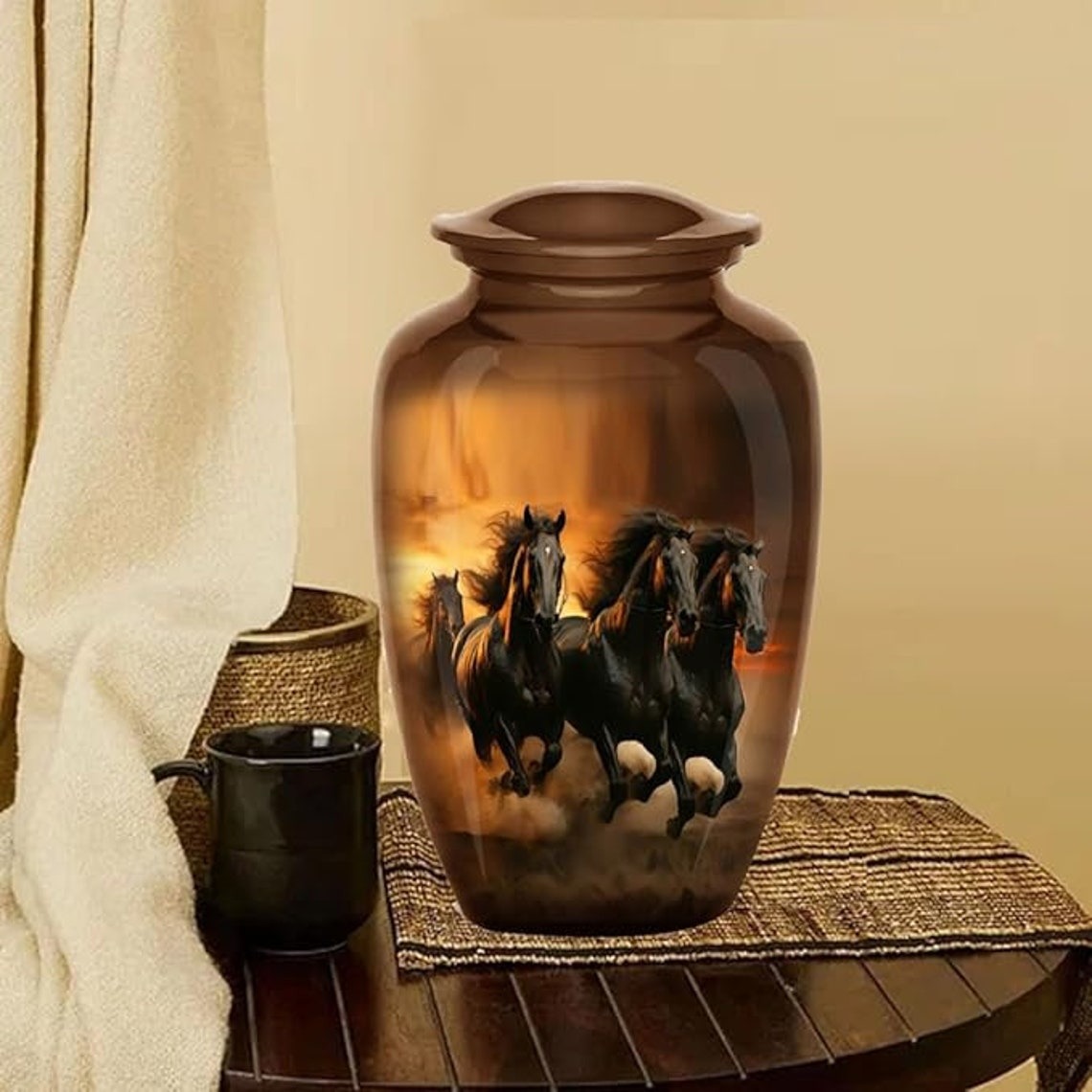Memorials Urns for Human Ashes - Decorative Urns, Urns for Human Ashes Female & Male, Urns for Ashes Adult Female, Funeral Urns - Horse, urn