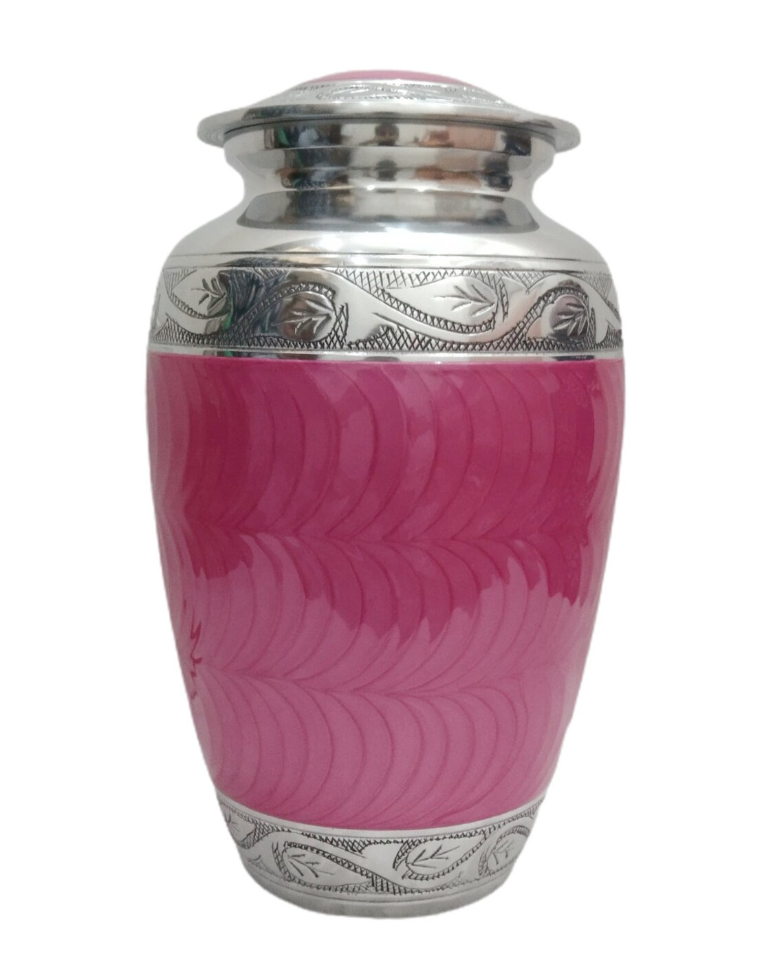 Pink Cremation Urn Urn For Funeral. Unique Cremation Urn – Urn For Memorial - Cremation Urn With Personalization – (10x6.5 inch)