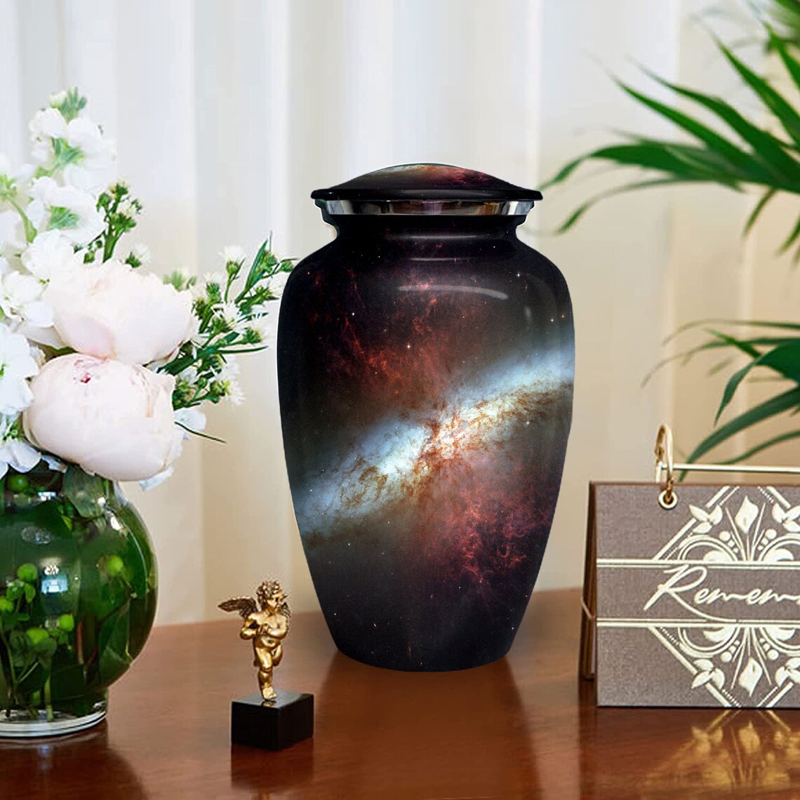 Mid Century - galaxy urns for cremation for Human Ashes Adult for Funeral, Burial